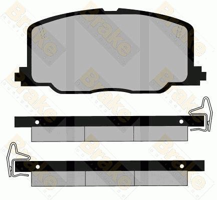 BRAKE ENGINEERING Комплект тормозных колодок, дисковый тормоз PA535